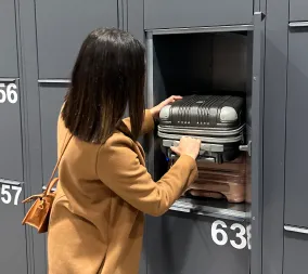 Lockers en uso