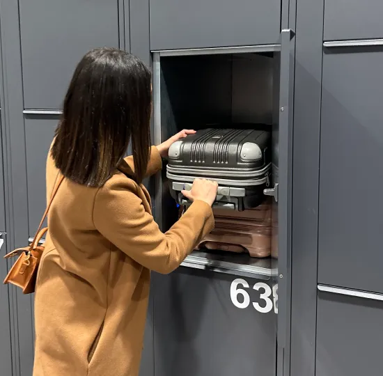 Lockers en uso